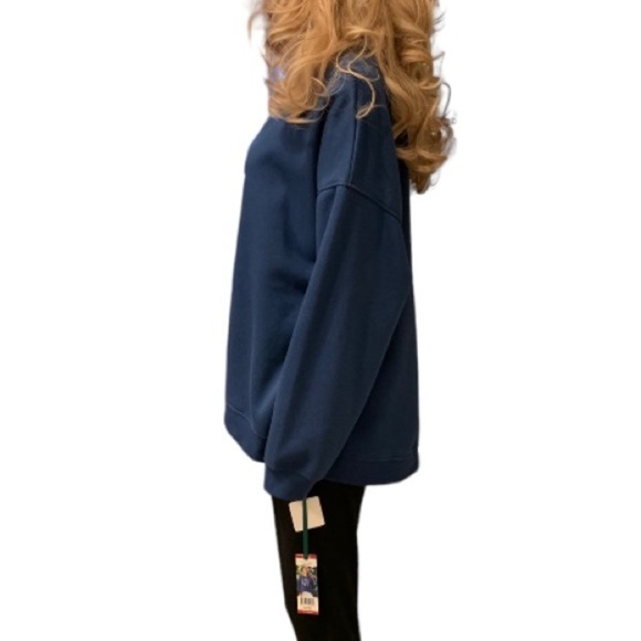 SWEATSHIRT GREEN TEA Women Denim Teal LOVE Arrows Long Sleeve Sweatshirt - Picture 2 of 7